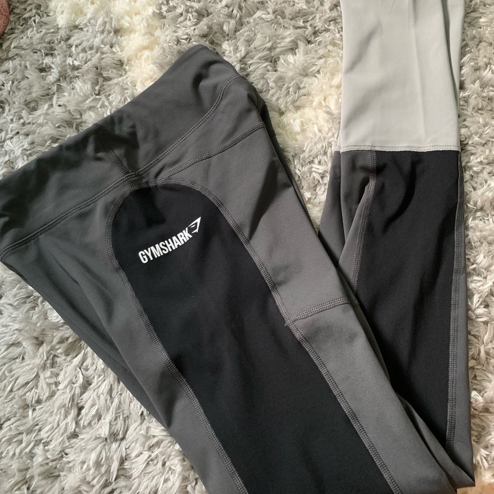 Gym shark illusion leggings black/charcoal